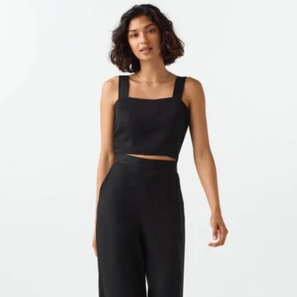 VETTA Capsule The Two Piece Apron Jumpsuit (Black size 10)